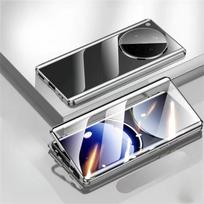 Skirtas OPPO Find X8 Pro Metal Frame 360 ​​visiškai apsauginis dėklas, skirtas OPPO Find X7 Ultra X 8 X8Pro 5G magnetinės adsorbcijos dvipusis grūdinto stiklo dangtelis For Find X8 Pro juoda