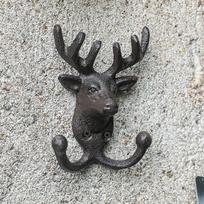 Gyvūno Galvos Figūrėlė Sieniniai Kabliukai Drabužių Pakabos Aksesuaras Universalus Garažui Sodui Rustic Deer