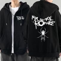Vyriški madingi gobtuvai Striukė Paltai My Chemical Romance Mcr Dead Su užtrauktuku viršutinė palaidinė juoda Parade Punk Emo Megztinis su užtrauktuku L