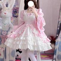 Vintažinė Lolitos suknelė moterims gotikinė Y2k pūstomis trumpomis rankovėmis laminuoti volanai mini suknelės kaspinas raukiniai princesės Vestidos XXL