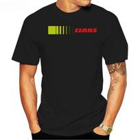 Claas marškinėliai ĮVAIRIŲ DYDŽIŲ IR SPALVŲ Tractor Farming Vyriški prekės ženklo Teeshirt Vyrai Vasariniai medvilniniai marškinėliai Vyriški S juoda