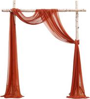 Vestuvių arkos drapiravimo audinys permatomas arkos drapiravimas bordo šifonas lauko užuolaida fonas vestuvių ceremonijai vakarėliui lubų dekoras 75x600cm
