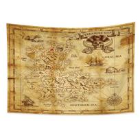 Piratų tema Skeletas Gobelenas Pakabinamas lobių žemėlapis Gobeleno dekoravimo menas miegamojo svetainei bendrabučio namų dekoras 95x73cm