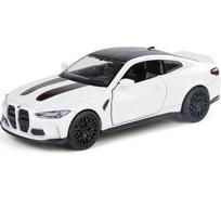 1/36 BMW M4 CSL Žaislinis automobilis Miniatiūrinis modelis RMZ CiTY Laisvi ratai Atitraukiamas Diecast lydinio kolekcija Dovana vaikams berniukui balta