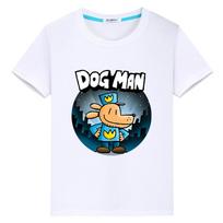 marškinėliai vaikams berniukui 10 metų Dog Man drabužiai mažam vaikui mergaitei 100% medvilnė Anime Trumpas Kawaii Viršūnės pasididžiavimo marškinėliai y2k vaikiški drabužiai mergaitėms 100 balta