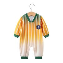Kūdikio berniuko sportinis laisvalaikio patogus madingas kombinezonas, futbolo marškinėliai, bodžiai, mielas ir gražus 59cm(1-3 Months) geltonai žalia