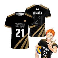 Vasara Hinata Shoyo Juodasis Šakalas Tinklinio Marškinėliai Marškinėliai Haikyuu MSBY Anime Marškinėliai Spausdintas Marškinėlis Gatvės Sportas Oversized Vaikų Viršūnės S