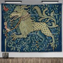 Viduramžių Dama ir Vienaragis Gobelenas Sienų Pakaba Daugiafunkcis Namų Dekoras Fono Dekoras Lovatiesė Antklodė Kilimėlis Uždangalas 29x37in 74x94cm