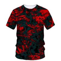 Vasarinė mada Nauji raudoni ir juodi grafiti grafikos marškinėliai vyrams Tendencija Atsitiktiniai Asmenybė Hip Hop Spausdinti trumpomis rankovėmis T-shirt Viršus S