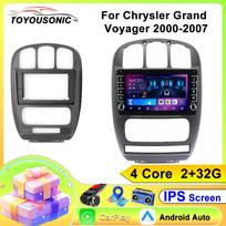 TOYOUSONIC 2 Din Android13 Chrysler Grand Voyager 2000-2007 m. Automobilio radijas Multimedijos grotuvas GPS navigacija Autoradio Carplay Pagrindinis įrenginys gray