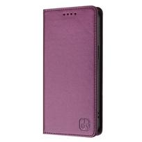 Prabangus apsaugos nuo vagystės piniginės atlenkiamas telefono dėklas Huawei P Smart Z Psmart 2019 2021 2018 Odiniai dėklai Magnetinis Vientisos spalvos Coque P Smart 2018 violetinė