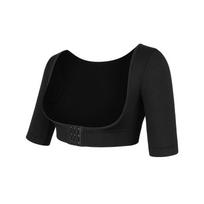 XL-3XL Moteriški Seksualūs Formuojantys Viršutiniai Drabužiai Priekyje Segamas Liemenėlė Push Up Krūtinės Suspaudimas Formuojantis Viršutinę Rankos Dalį Trumpomis Rankovėmis Nugaros Atrama Shapewear Korsetas 0XL juoda