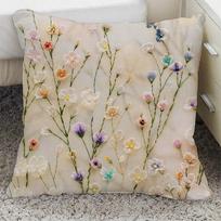 Gausiai žydinti gėlė Pagalvė Trimatė gėlės dekoracija Pagalvė Baldai Sofa Dekoratyvinė pagalvėlė Pagalvėlė Lovos krašto atlošas Sėkmės drugelis 45X45cm 2PCS įvairiaspalvis