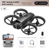 D16 Mini Dronas 8K Profesionali HD Kamera Kliūčių Vengimas FPV Kvadkopteris Su 180° Reguliuojama Kamera RC Dronas Vaikams Žaislai 4K 1 Battery juoda