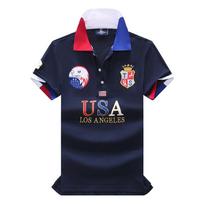 RogueWave Vyriški polo marškinėliai JAV Karališki Trumpas Kasdieniai Sportas Vakarėlis Aukštos klasės Medvilnė Siuvinys Prabangus Kontrastingos spalvos Originalus dizainas XS
