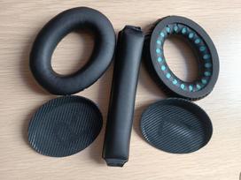 Galvos juostos pagalvėlė ir ausų pagalvėlės pakeitimas Bose Quiet Comfort 25 35 (QC25 QC35) ir QuietComfort 35 II (QC35ii) Ausinės juoda