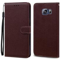 S6 Edge dėklas Samsung Galaxy S6 Edge dėklui G925 Odinis atverčiamas piniginės dėklas Samsung S6 S 6 edge dėklui G920 Piniginės dangtelis Fundas For Samsung S6 Edge kava