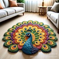 3D Povų kilimas svetainei, miegamajam, vonios kambariui Gėlių grindų kilimėlisjavascript: 60 * 60Cm