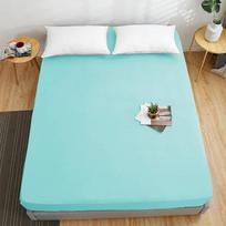 High Quality Fitted Sheet Multiple Colors Super Soft and Breathable Mattress Covers Protector Sofa Cover Single/Double Bed Sheet Solid Color Bed Cover 80*200*25cm(Only Sheet)