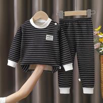 Kids' Fluffy Thermal Underwear Set - Milk Silk Base Layer for Boys & Girls, Autumn/Winter For 66-73cm