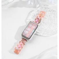 Spalvingas skaidrus stiliaus dirželis, skirtas Samsung Galaxy Fit 3 Fit3 SM-R390, plonas riešo dirželis, keičiamas dirželis, apyrankė For Galaxy Fit 3 rožinė