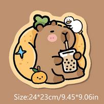 Cartoon Cute Capybara Mouse Pad Computer Desk Mats Creative Keyboard Pad Gaming Table Mat Office Desk Funny Decoration Accessory as the picture