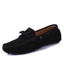 Suede batai Vyriški Dydis 38-46 Prabangūs Vyriški Loaferiai Minkšti Mocasins Vyras Aukštos Kokybės Batai Laisvalaikio Tikros Odos Vairavimo Plokščiapadžiai Penny 38 juoda