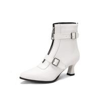 Stambiais kulnais Ankle Boots Moteriški Smailianosiai Žieminiai Batai Moteriški Sagtis Didelis Dydis Botas Individualūs Džinsiniai zapatos mujer WSH4726 34