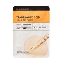 Derma Factory Tranexamic Acid 1% Sheet Mask 23ml – Brightening & Spot-Care Essence Mask with Niacinamide & Glutathione, Korean 1 pc