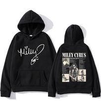 Dainininkės Miley Cyrus gobtuviniai megztiniai ilgomis rankovėmis kasdieniai su gobtuvu hiphopo grafikos spaudinių megztiniai su gobtuvu vyriški S