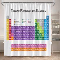 Periodinės lentelės Dušo užuolaida Moderni Smagi Chemijos elementai Studentams Namų dekoras Poliesterio audinys Vonios užuolaida su kabliukais 90x180cm-35x70in