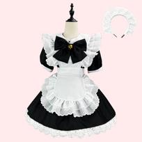 Mielas Lolitos Zuikutės Mergaitės Cosplay Juodai Baltas Tarnaitės Kostiumas Graži Suknelė Moteriškas Sijonas S juoda