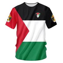(DOMIO) Palestinos vėliava Amerikietiškas futbolas Vaikų marškinėliai Vasariniai trumpomis rankovėmis Nacionalinis emblemas 3D spausdinti Vaikų sportiniai marškinėliai Laisvi viršūnės Vyriški marškinėliai S