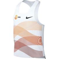 Nike Aeroswift kvėpuojantis bėgimo marškinėlis vyriški viršutiniai drabužiai baltas DV7714-100 M