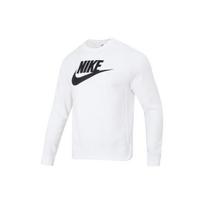 Nike raidžių prekės ženklo logotipas spausdinimas apvali apykaklė ilgomis rankovėmis džemperis vyriški viršutiniai drabužiai baltas DQ4913-100 XL black