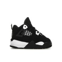 Air Jordan 4 Retro TD Balti Perkūno Kūdikių Sportbačiai Juodi FV4538-001 27