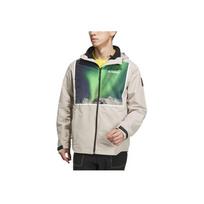Adidas X National Geographic Rain.Rdy Printed Pattern Outdoor Fleece-Lined 3-In-1 Sports Hooded Jacket Men Outerwear Lead-White IL8961 M