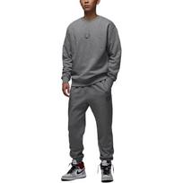 Jordan Flight Fleece Puloveris apvalia iškirpte vyriškas džemperis Anglies pilkumo FV7260091 M