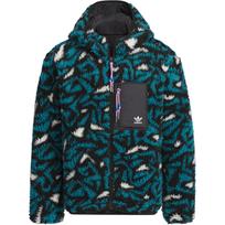 Adidas Originals dvipusė striukė su gobtuvu ir visos dalies raštu, ilgomis rankovėmis, unisex, juoda JD6367 M