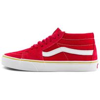 Vans Sk8 Mid Patogūs Universalūs Žemi Skeitbordistų Batai Unisex Krosiniai Batai Raudoni Balti VN000BWEJV6 36.5
