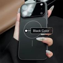 Oficialus AG Nano matinis stiklo dėklas iPhone 17 Air 16 15 14 13 Pro Max 17promax skirtas Magsafe belaidžiam įkrovimui magnetinis kietas dėklas iPhone 17 Pro Max juoda