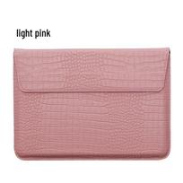 Frosted PU Leather Laptop Sleeve for MacBook, Apple, Huawei, Xiaomi 11-inch šviesiai rausvos spalvos