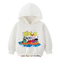 Simon Super Triušio Berniukų Hoodis Sportinis Kostiumas Berniukų Character Hoodis Kelnės Unisex HD Spausdinimas Vaikų Hoodis Rinkinys Brolių Seserų Rinkinys Hoodis Berniuko Mergaitės Hoodis Rinkinys Poliesteris 140