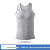 Vyriška visų sezonų medvilninė berankovė kasdienė apatinė marškinėliai 2XL (recommended for 120-140 jin) pilka spalva