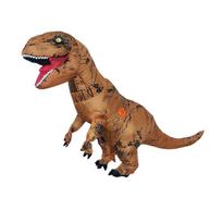 Pripučiamas T-rex kostiumas Tyrannosaurus dinozauras Vaikams Vaikams Suaugusiems Vaidmenų žaidimai Išgalvotas Helovino Talismano Apranga Vakarėliui 120-150cm ruda