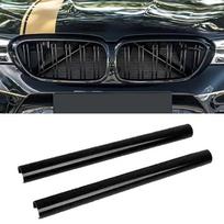 2 vnt. automobilio atrama priekinės grotelių juosta V formos sutvirtinimas apvyniojimui BMW F30/F31/F32, F33/F34/F35 dekoratyvinis vamzdelis - Dekoratyvinės apdailos formavimas juoda