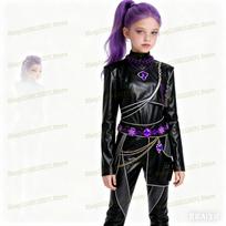 Kpop Demonų Medžiotojai Rumi Cosplay Kostiumas Perukas Juodos Odos Mūšio Kostiumas Suaugusioms Moterims Paltas Kelnės Diržas Pirštinės Helovino Vakarėlis 120