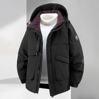 Didelio dydžio 5XL-11XL Madingas vyriškas parkas Žieminis paltas Su gobtuvu Atsparus vandeniui Laisvas Storas Šiltas Dydžio viršija Vyriški švarkai 5XL juoda