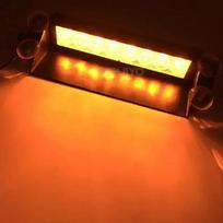 8 LED mirksintis įspėjamasis žibintas EMS policijos automobilio mirksintys švyturiai ugniagesių rūko avariniams atvejams LED šviesa 8LED gintarinė balta raudona mėlyna oranžinė