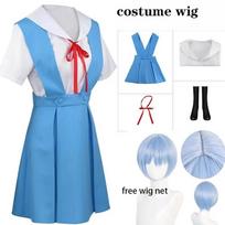 Ayanami Rei Cosplay Suknelė Su Kojinėmis Asuka Langley Sohryu Mokyklinė Uniforma Ayanami Rei Apranga Anime Komiksų Konvencijai Asuka Cosplay S
